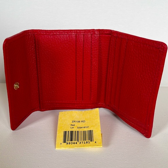 NWOT DOONEY & BOURKE EUROPEAN PEBBLE GRAIN RED LEATHER BUCKET BAG & WALLET - Picture 11 of 17